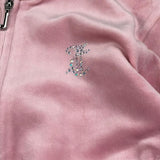 Juicy Couture Felpa Tinta Unita con Zip E Brillantini per Bambina JBX6602 ROSA JUICY COUTURE 
