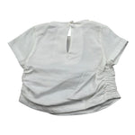 M+E' T-Shirt Girocollo Tinta Unita con Stampa per Neonata UE1858NX PANNA M+E' 