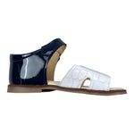 Panyno Sandalo Bicolore con Strappi per Bambina B2816 BIANCO/NERO PANYNO 