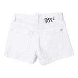Dsquared2 Shorts einfarbig mit 5 Taschen weiß für Mädchen