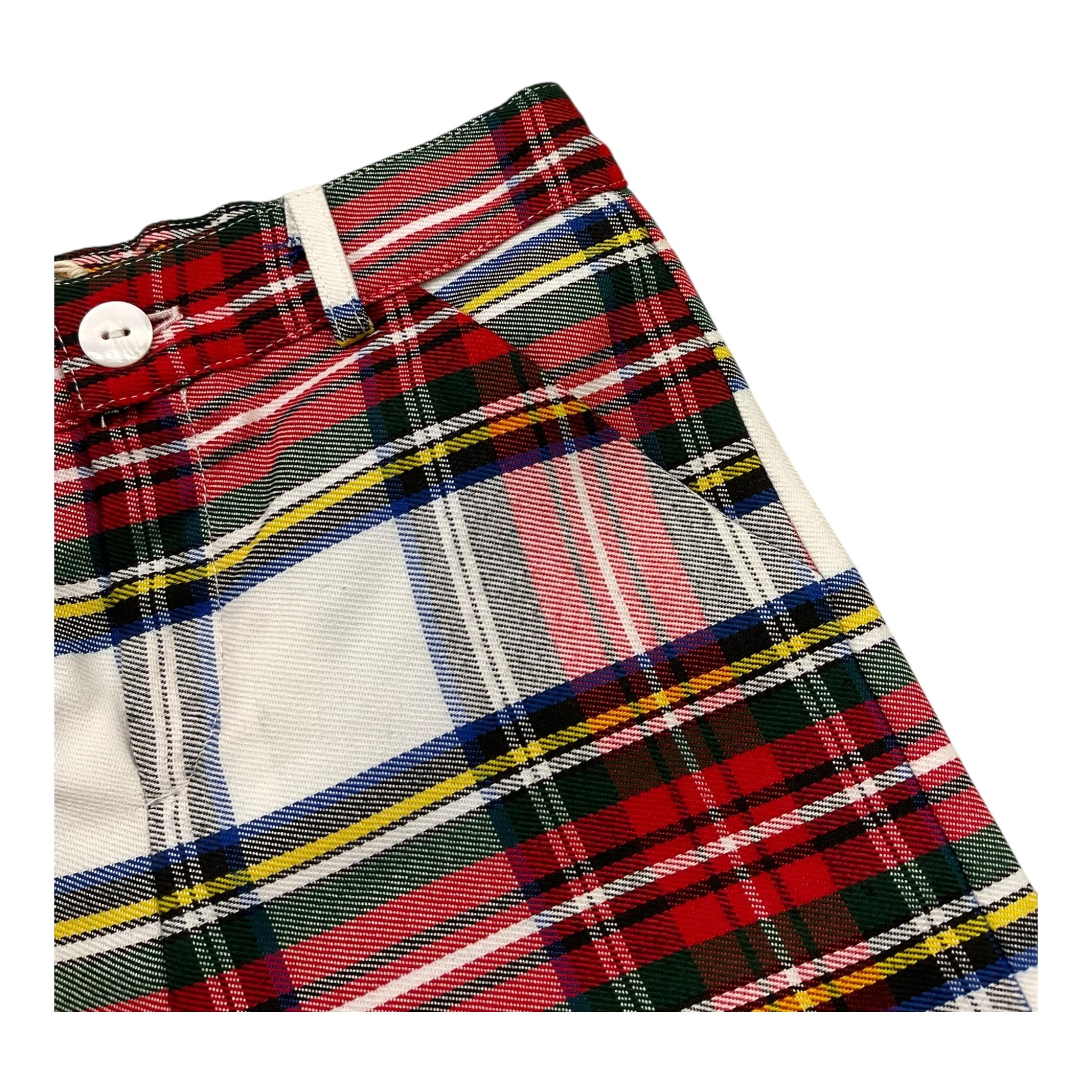 LITTLE BEAR bermuda tinta unita con fantasia scozzese Bianco per Bambino 5258 BIANCO LITTLE BEAR 