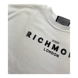JOHN RICHMOND felpa chiusa girocollo tinta unita con logo Bianco per Bambina RGA24054FE BIANCO JOHN RICHMOND 