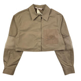 Elisabetta Franchi Camicia Manica Lunga Tinta Unita  Beige Per Bambina