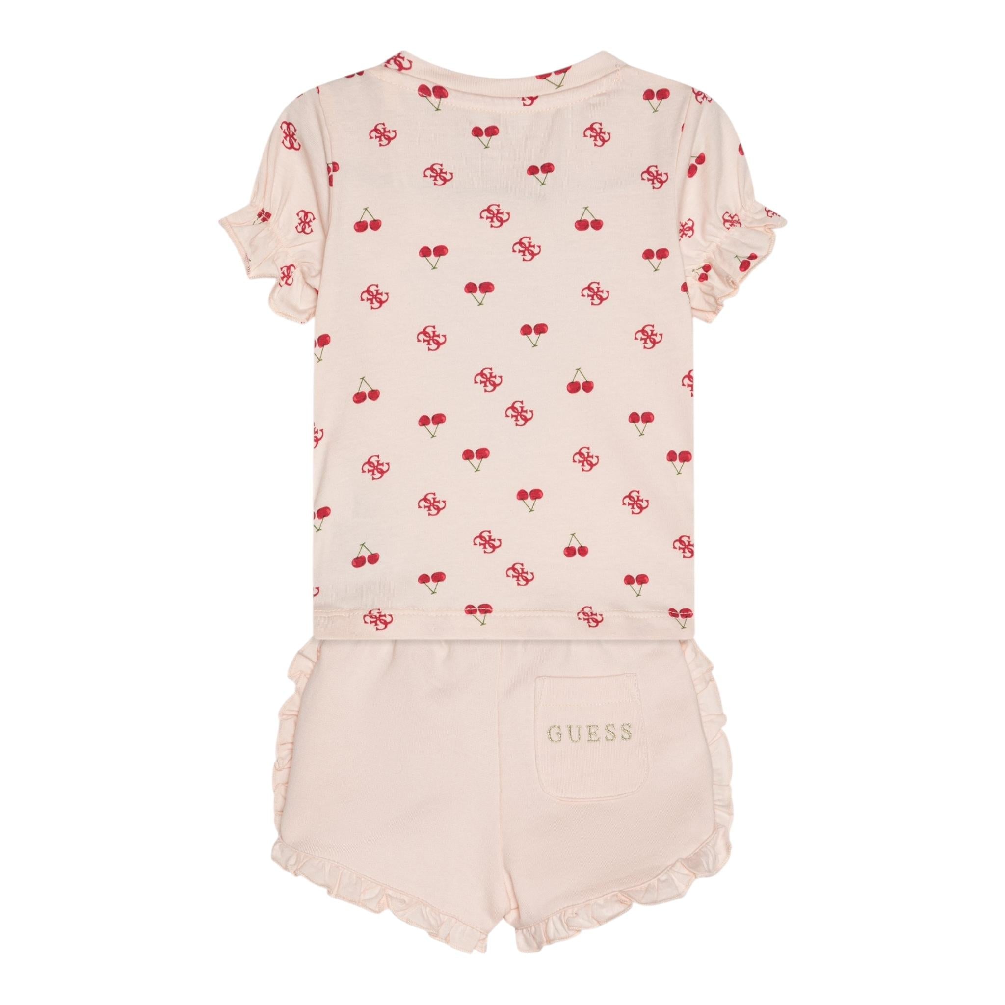 Guess Completo 2 Pezzi T-Shirt-Short Tinta Unita per Neonata A5GG03K6YW4 ROSA GUESS 