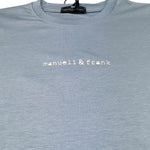 Manuel & Frank T-Shirt Girocollo Tinta Unita con Stampa per Bambino MF7371B AZZURRO MANUEL & FRANK 