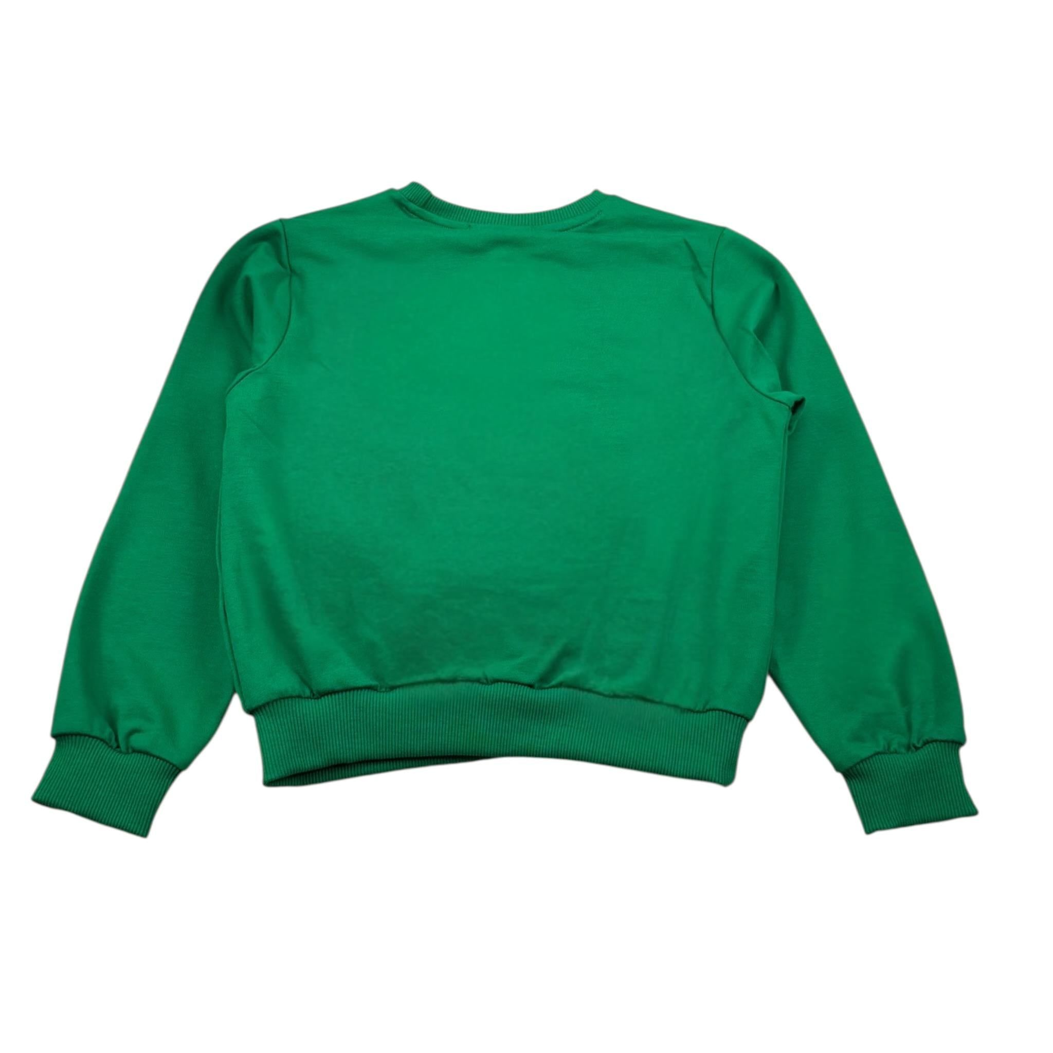 Gaelle Felpa tinta unita con Stampa Verde per Bambina 2745F00488 VERDE GAELLE 