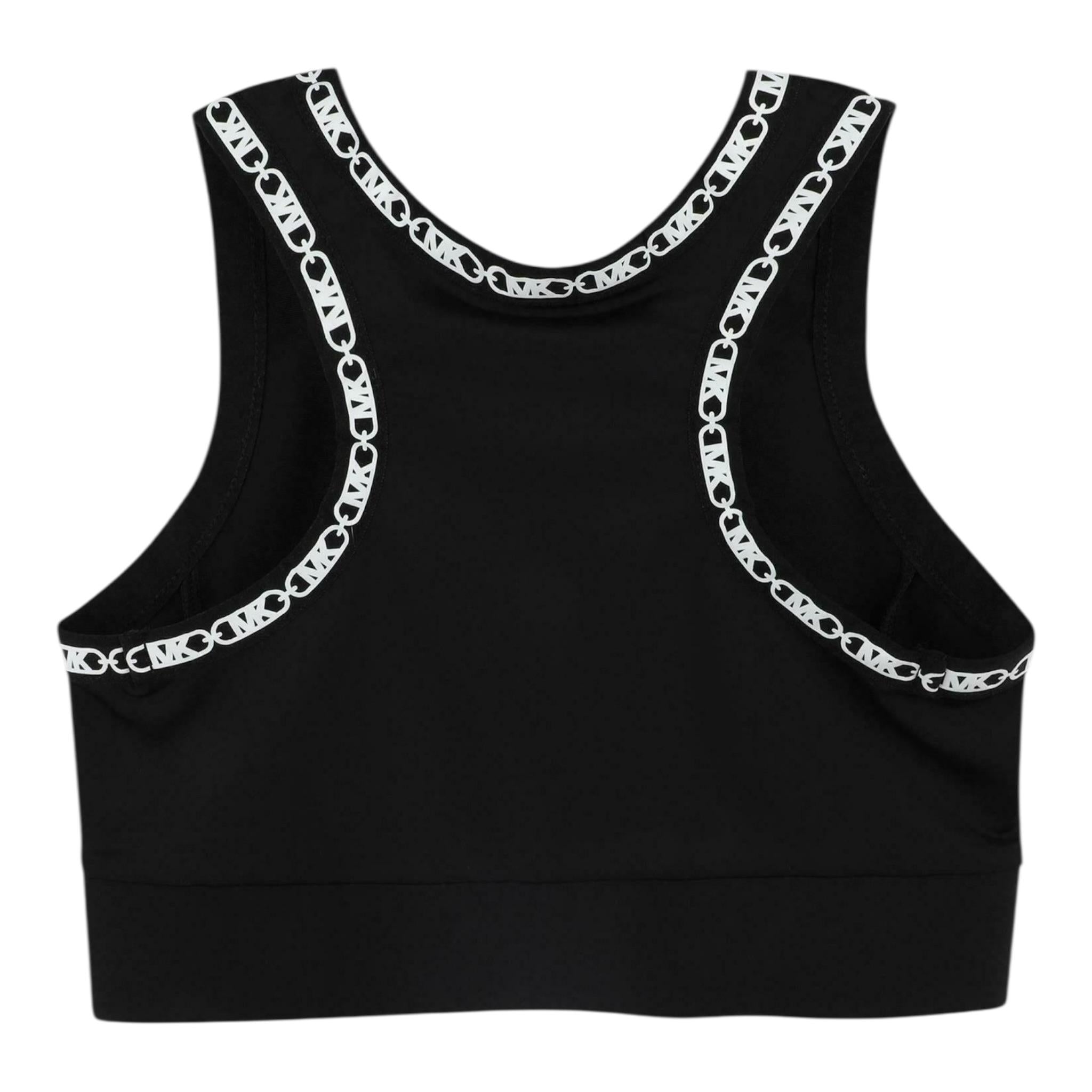 Michael Kors Top Tinta Unita con Contrasti per Bambina R30323X NERO MICHAEL KORS 