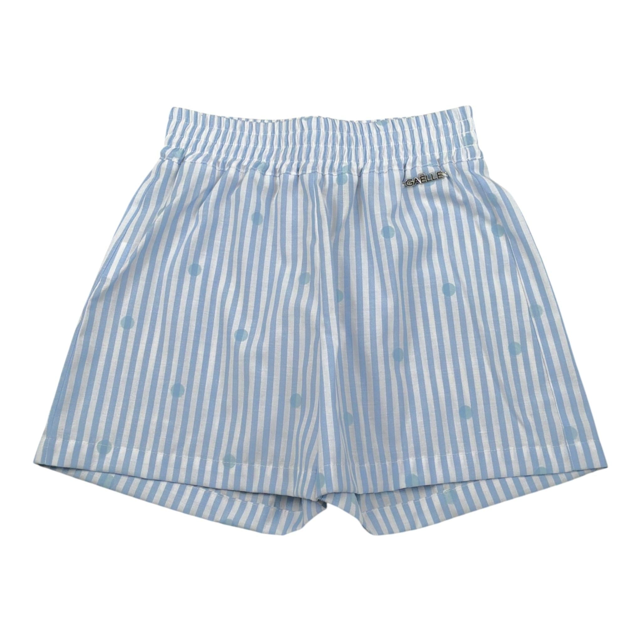 Gaelle Short tinta unita con Elastico In Vita E Fantasia A Righe Bianco/Azzurro per Bambina 2746S00540 BIANCO/AZZURRO GAELLE 
