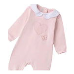 Minibanda Tutina Manca Lunga Tinta Unita con Cuore per Neonata 3B773 ROSA MINIBANDA 