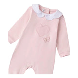 Minibanda Tutina Manca Lunga Tinta Unita con Cuore per Neonata 3B773 ROSA MINIBANDA 