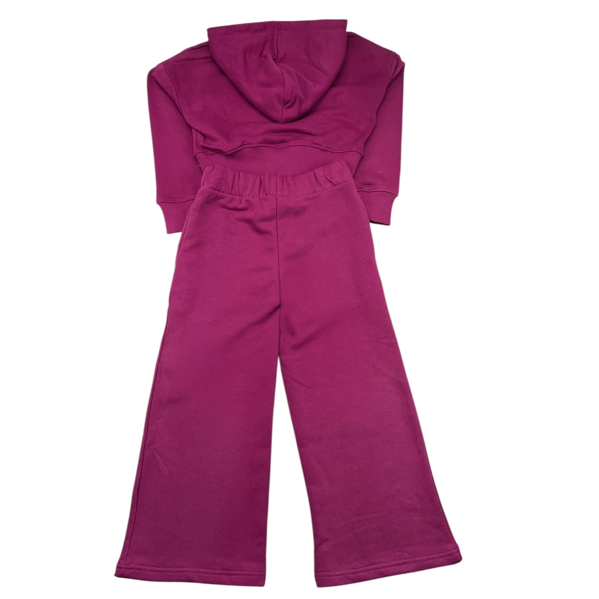 TRUSSARDI completo 2 pezzi felpa-pantalone tinta unita Fuxia per Bambina TGA25006CF FUXIA TRUSSARDI 