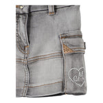 Monnalisa Gonna In Denim Tinta Unita con Girovita Regolabile per Bambina 19D701 GRIGIO MONNALISA 