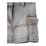 Monnalisa Gonna In Denim Tinta Unita con Girovita Regolabile per Bambina 19D701 GRIGIO MONNALISA 