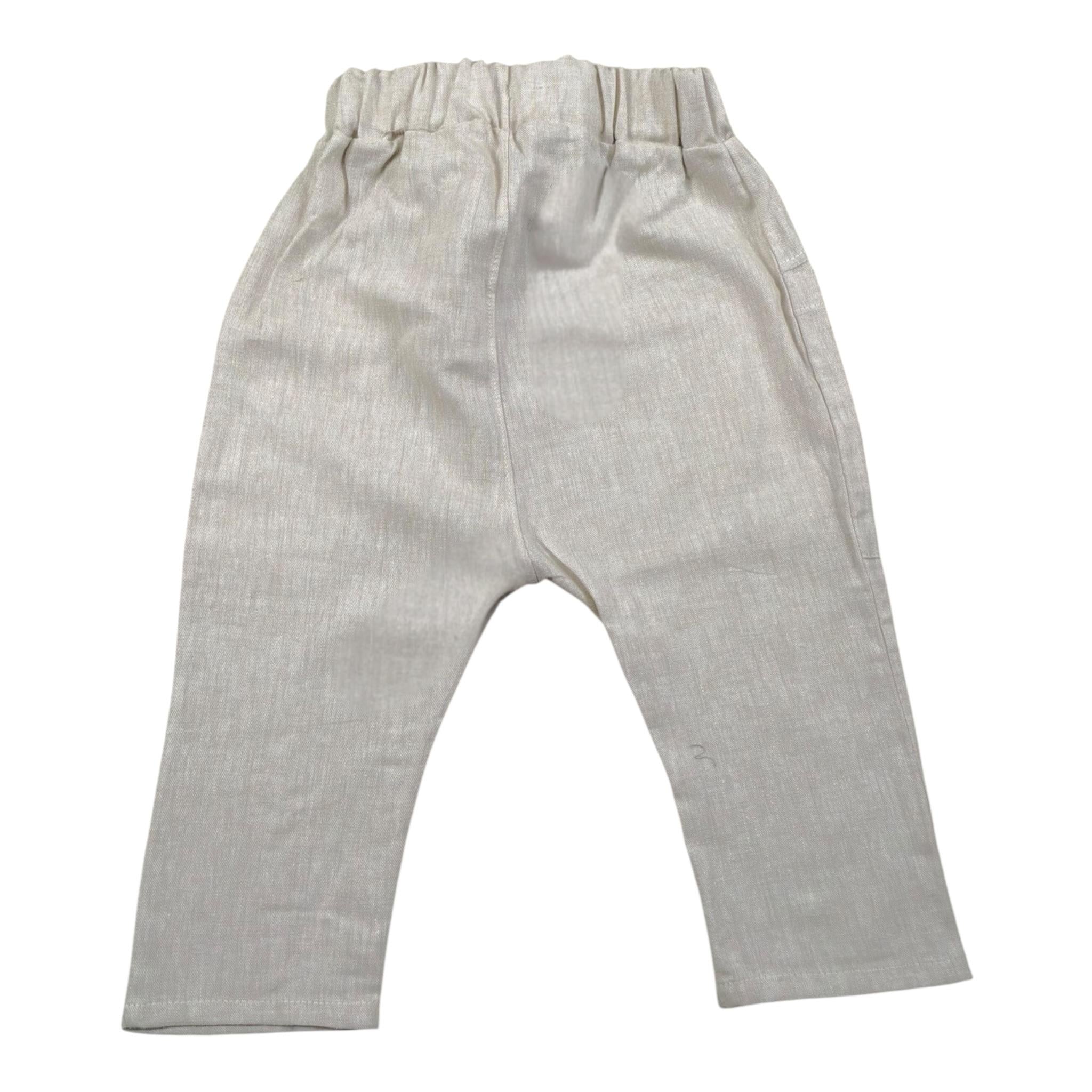 Babyvip Pantalone Tinta Unita con Elastico In Vita per Neonato T8123 BEIGE BABYVIP 