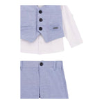 Guess Completo 4 Pezzi Camicia-Bermuda-Gilet-Papillions per Neonato I5RG21WF6P0 AZZURRO GUESS 