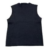 Liu Jo Einfarbiges geripptes Tanktop mit Rundhalsausschnitt in Schwarz für Mädchen