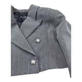 John Richmond Giacca Modello Crop Tinta Unita Doppiopetto per Bambina RGP26036GC GRIGIO JOHN RICHMOND 