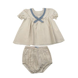 Babidu Abito Tinta Unita con Fantasia - Coulotte per Neonata 344022 BEIGE BABIDU 