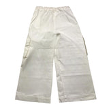 Zoe & Tobiah Pantalone Tinta Unita Con Tasconi E Girovita Regolabile Bianco Per Bambina