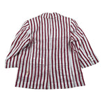 Dou Dou Giacca Tinta Unita con Fantasia A Righe per Bambina DW2P34XX BIANCO/ROSSO DOU DOU 