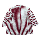 Dou Dou Giacca Tinta Unita con Fantasia A Righe per Bambina DW2P34XX BIANCO/ROSSO DOU DOU 