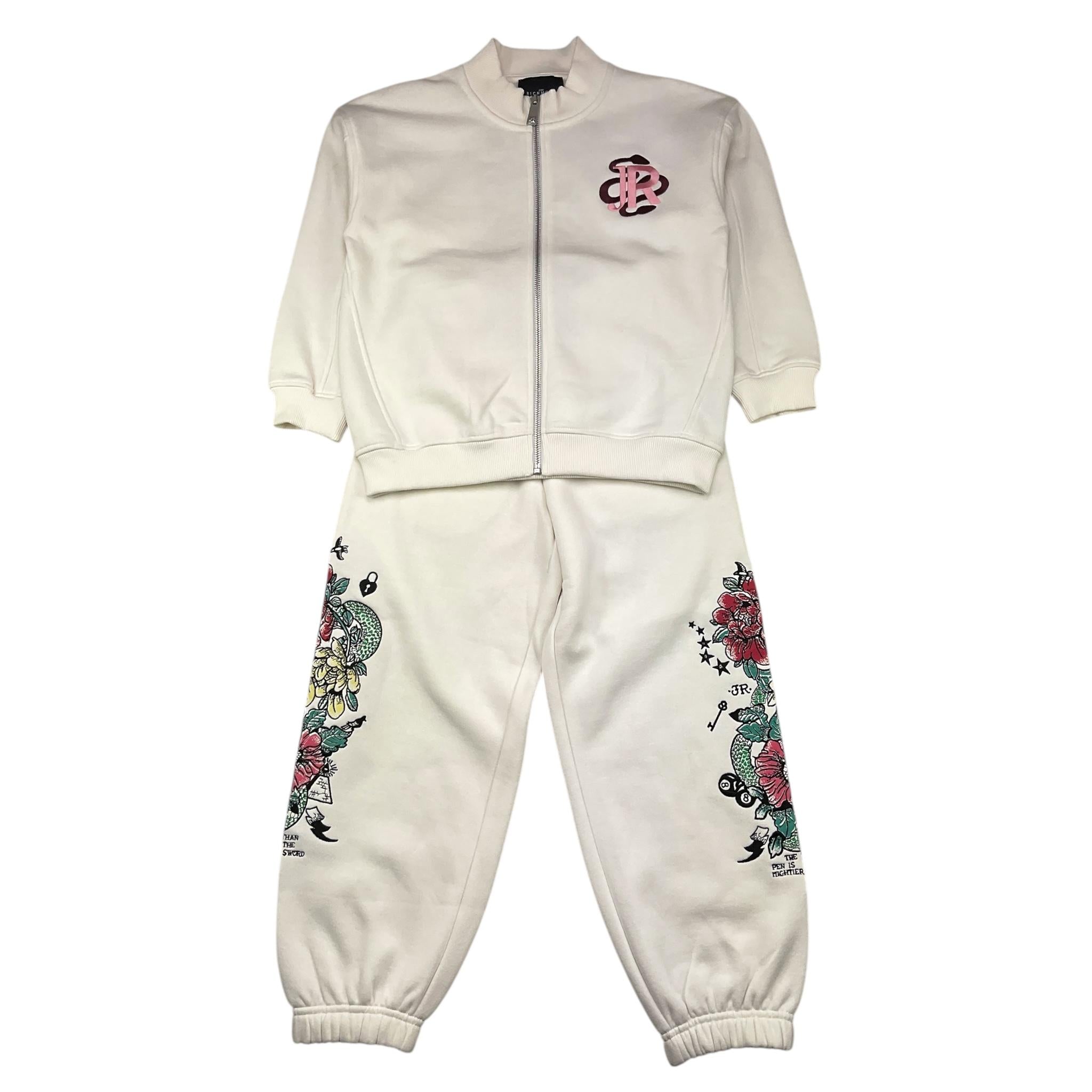 JOHN RICHMOND completo 2 pezzi felpa-pantalone tinta unita Panna per Bambina RGA25090CF PANNA JOHN RICHMOND 