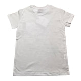 Chiodi Milano T-Shirt Girocollo Tinta Unita Con Stampa In Contrasto Bianco Per Bambino