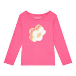 GUESS shirt girocollo tinta unita ocn logo Rosa per Neonata K4YI02K6YW4 ROSA GUESS 