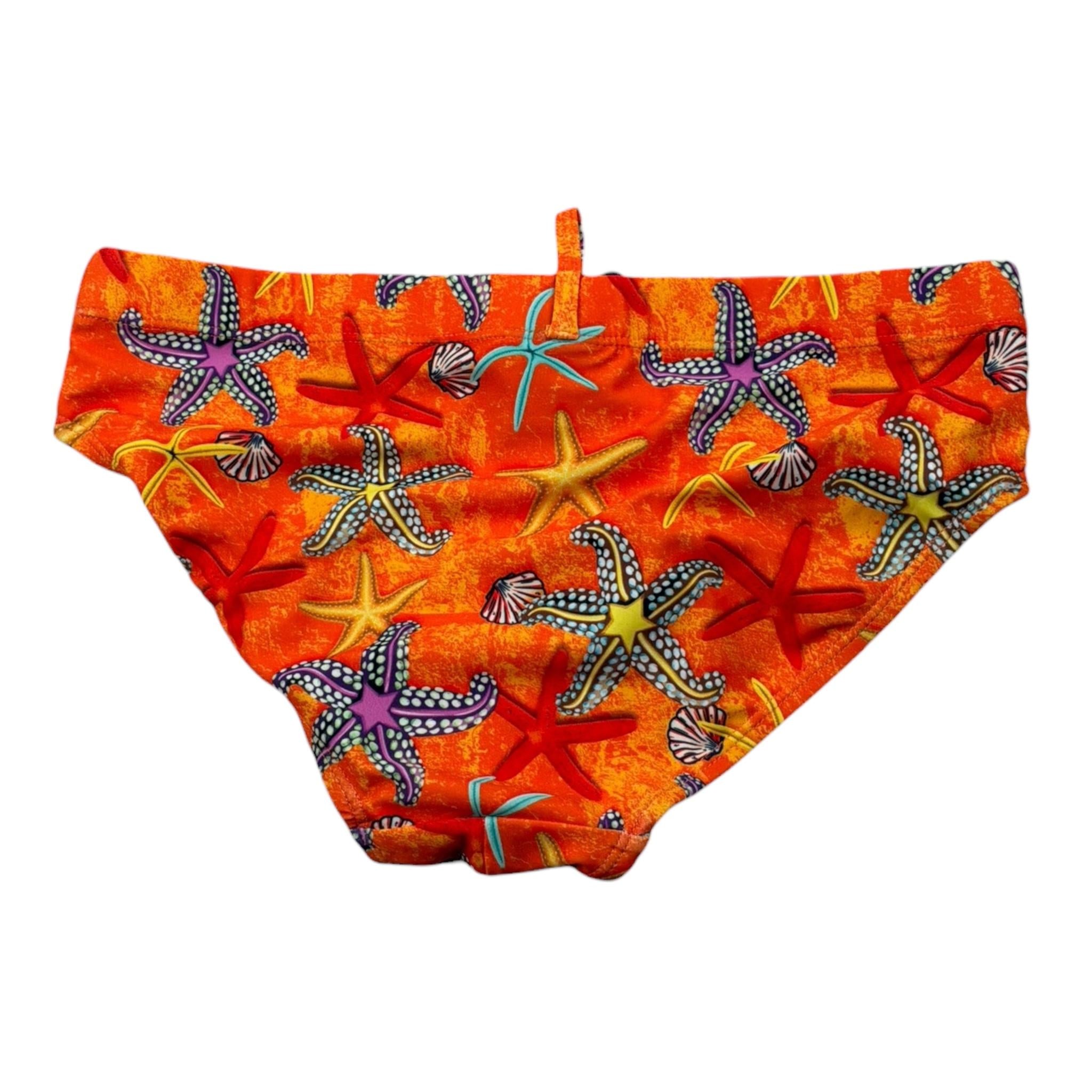 F**K Costume Modello Slip Tinta Unita con Stampa per Bambino FJ244030X04 ARANCIONE F**K 