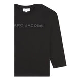 MARC JACOBS shirt girocollo tinta unita con logo Nero per Bambino W60322 NERO MARC JACOBS 