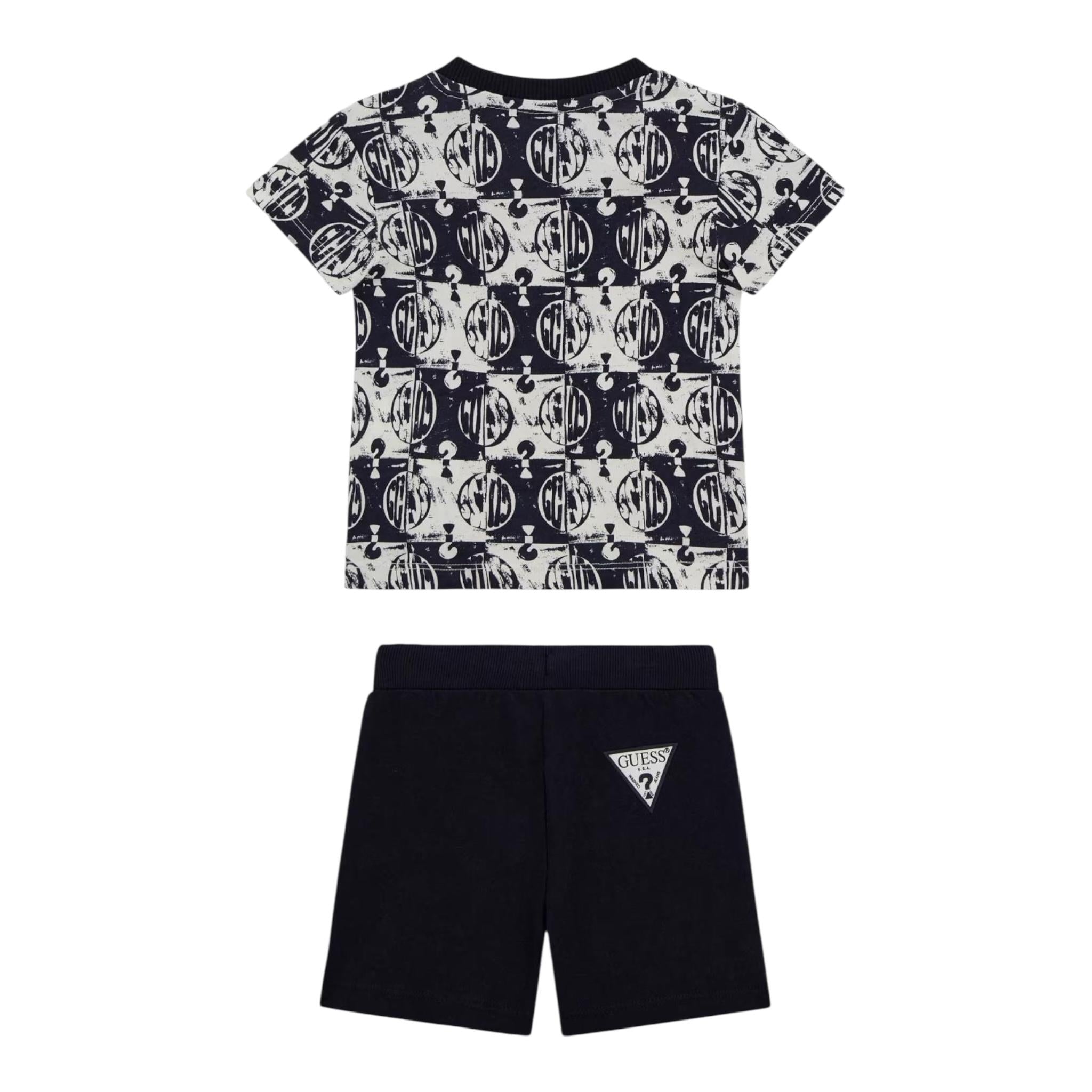 Guess Completo 2 Pezzi T-Shirt-Bermuda  per Neonato I5GG01K8HM4 BLU GUESS 