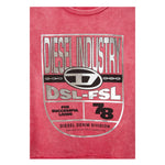 Diesel T-Shirt Girocollo Tinta Unita con Logo per Bambina J02258 FUXIA DIESEL 