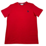 U.S. Polo Assn T-Shirt Girocollo Tinta Unita con Logo per Bambino US41554J ROSSO U.S. POLO ASSN 