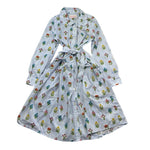 Saint Barth Abito Manica Lunga Fantasia A Righe per Bambina PHILIPA BIANCO SAINT BARTH 