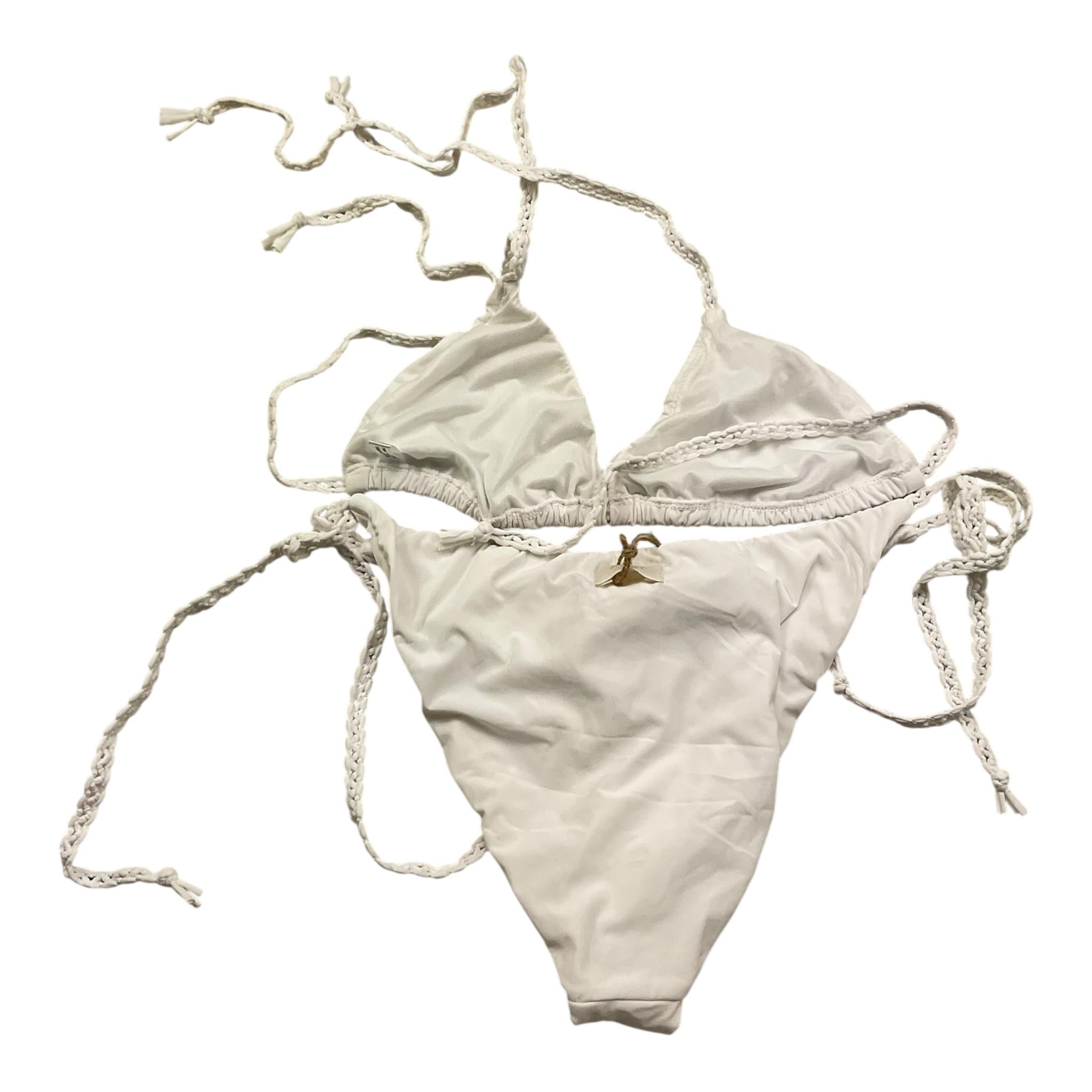 F**K Costume 2 Pezzi Triangolo-Mutandina Tinta Unita per Bambina FJ240200WH BIANCO F**K 