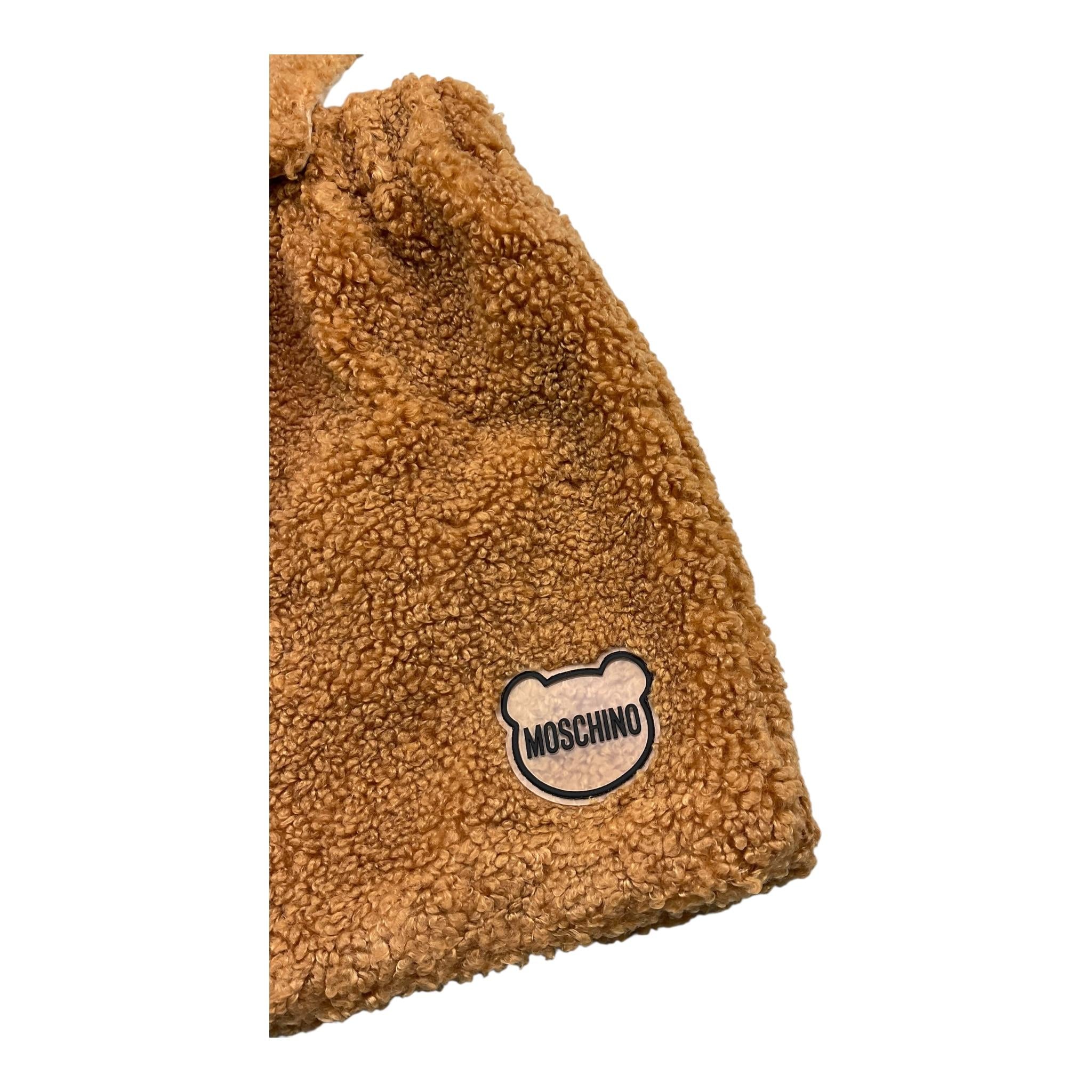 MOSCHINO gonna teddy tinta unita con bretelle Marrone per Neonata MDK02WLIA00 MARRONE MOSCHINO 