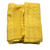 Wedoble Coperta Tinta Unita Con Trafori Giallo Per Neonato
