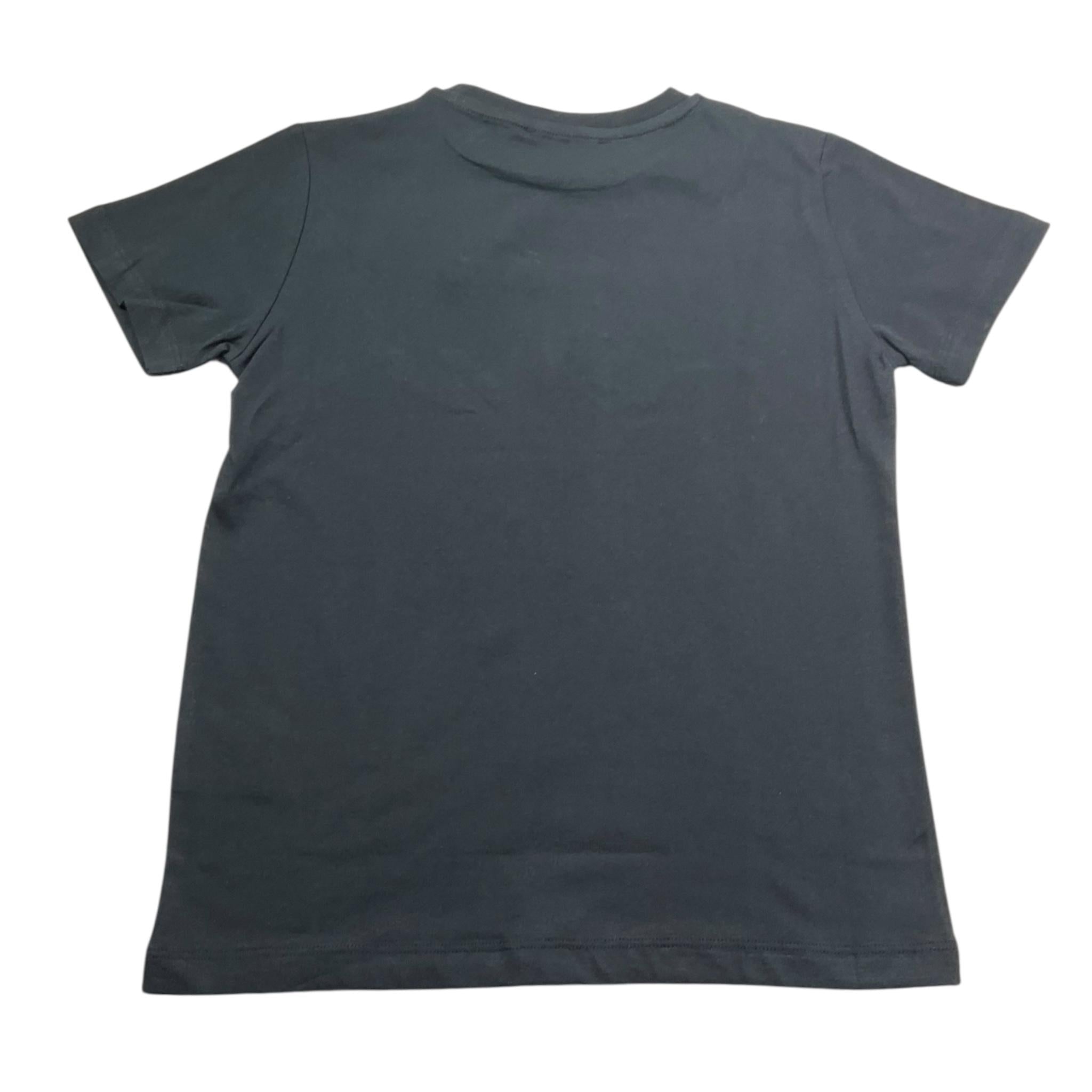 Cesare Paciotti T-Shirt Girocollo Tinta Unita con Stampa per Bambino TSP5162J NERO CESARE PACIOTTI 