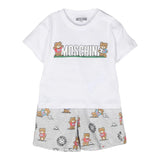 Moschino Completo 2 Pezzi T-Shirt-Bermuda Bianco/Grigio per Neonato COMPLMOS BIANCO/GRIGIO MOSCHINO 