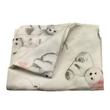 LE BEBE' lenzuola tinta unita con stampa orso Bianco per Neonata LBG6189 BIANCO LE BEBE' 