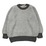 NUPKEET maglia girocollo tinta unita con profili in contrasto Grigio per Bambino 4DNK405 GRIGIO NUPKEET 