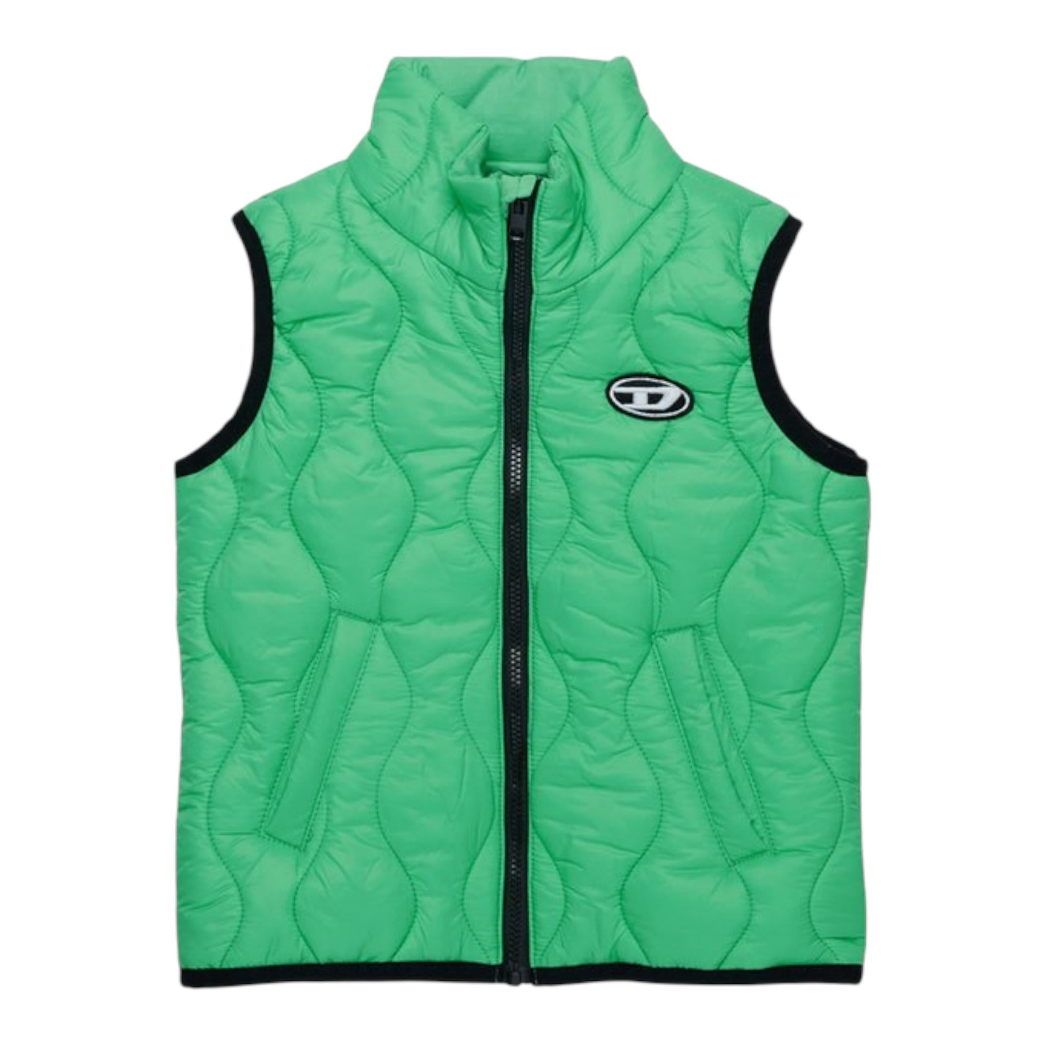 Diesel Smanicato tinta unita con Logo Verde per Bambino K00505 VERDE DIESEL 