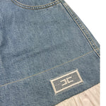 Elisabetta Franchi Gonna In Denim Tinta Unita con Balze per Bambina EFGO183 AZZURRO ELISABETTA FRANCHI 