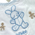 Le Bebe' Bavetta Tinta Unita con Stampa per Neonato LBB5264 BIANCO LE BEBE' 