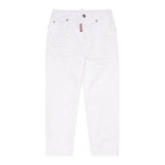Dsquared2 Jeans Tinta Unita con 5 Tasche per Bambino DQ0501 BIANCO DSQUARED2 