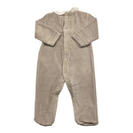 BABIDU tutina tinta unita in velluto Grigio per Neonata 19815 GRIGIO BABIDU 