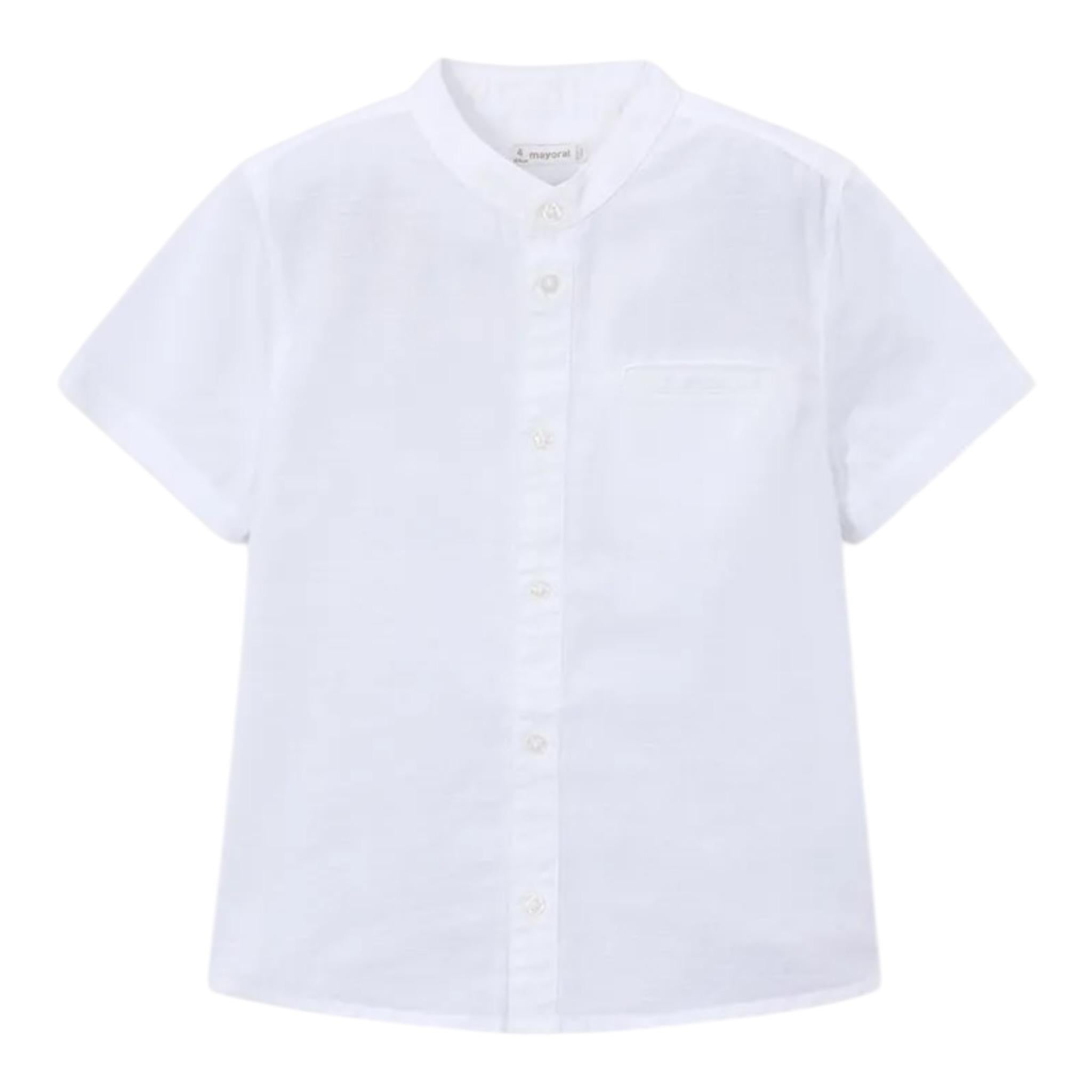 Mayoral Camicia Mezza Manica Tinta Unita per Bambino 3113 BIANCO MAYORAL 