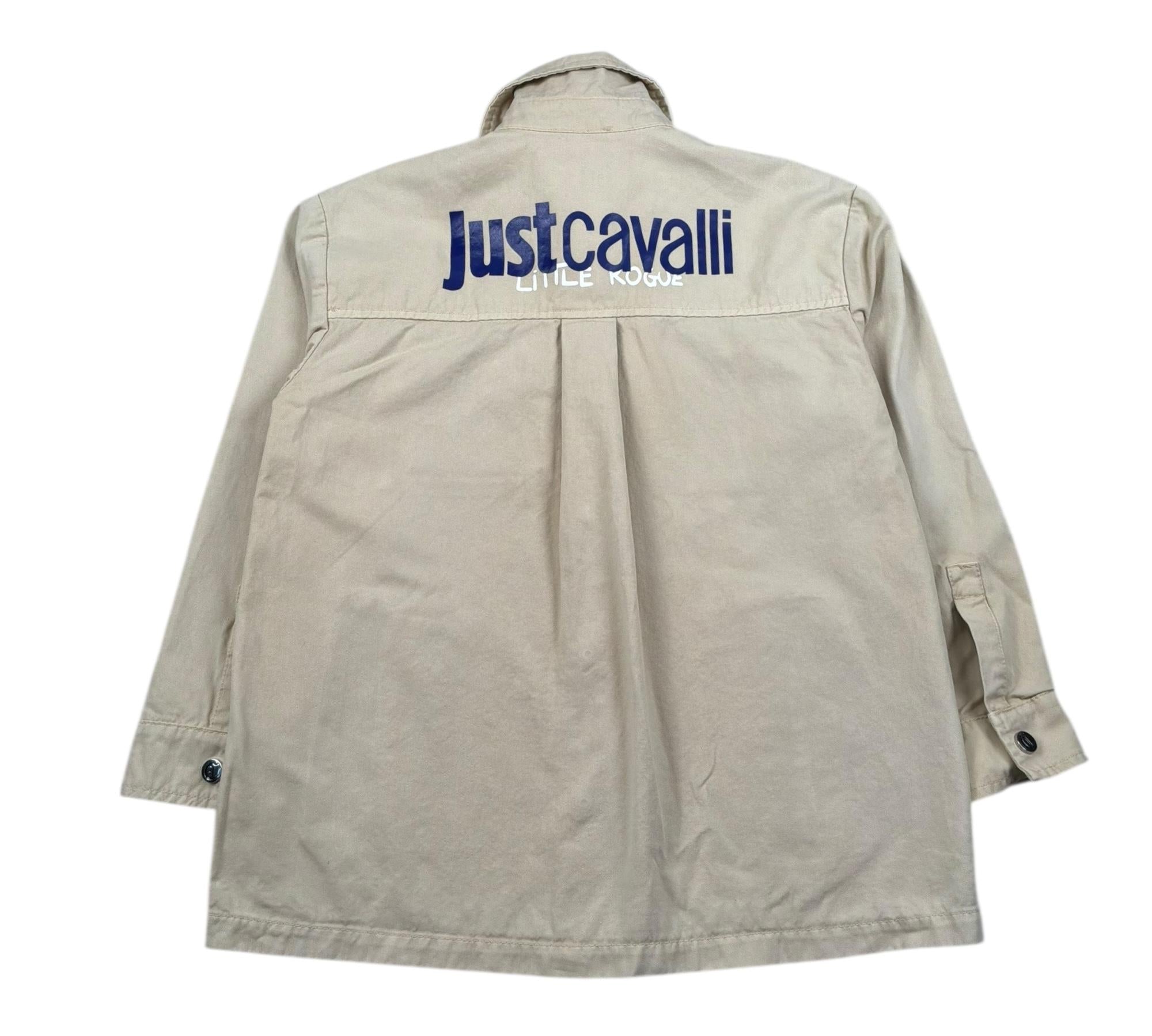 Just Cavalli Camicia Manica Lunga Tinta Unita con Logo per Bambino JBP26113CA BEIGE JUST CAVALLI 