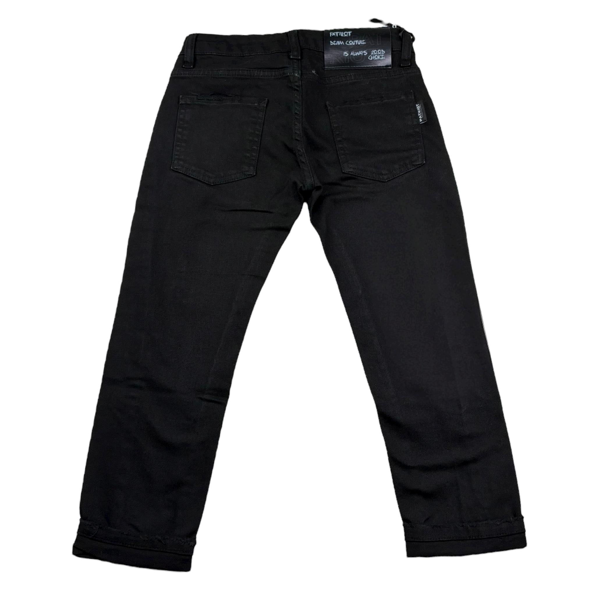 Patriot Jeans Tinta Unita con Girovita Regolabile per Bambino PJ5S2SPBK21 NERO PATRIOT 