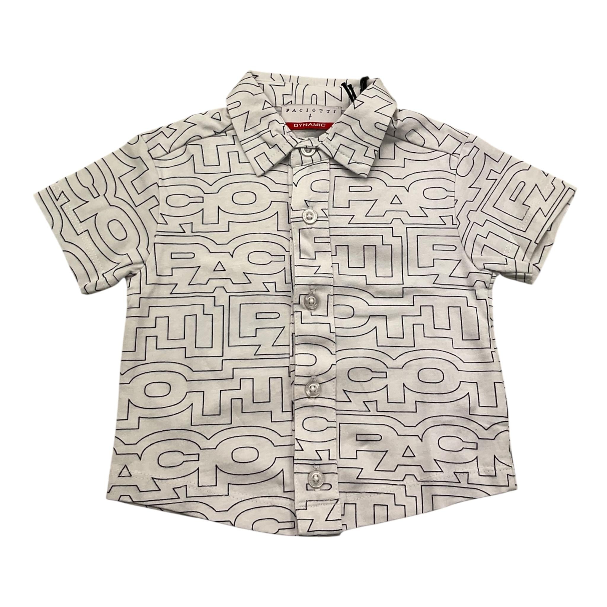Cesare Paciotti Camicia Mezza Manica Tinta Unita con Stampe per Neonato CMP5103B BIANCO CESARE PACIOTTI 